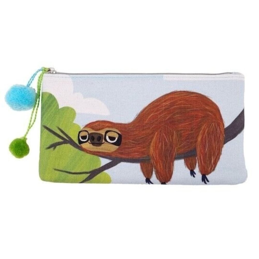 Artists Loft Sloth Pouch Accessory Bag Makeup Cosmetic Pencil Bag